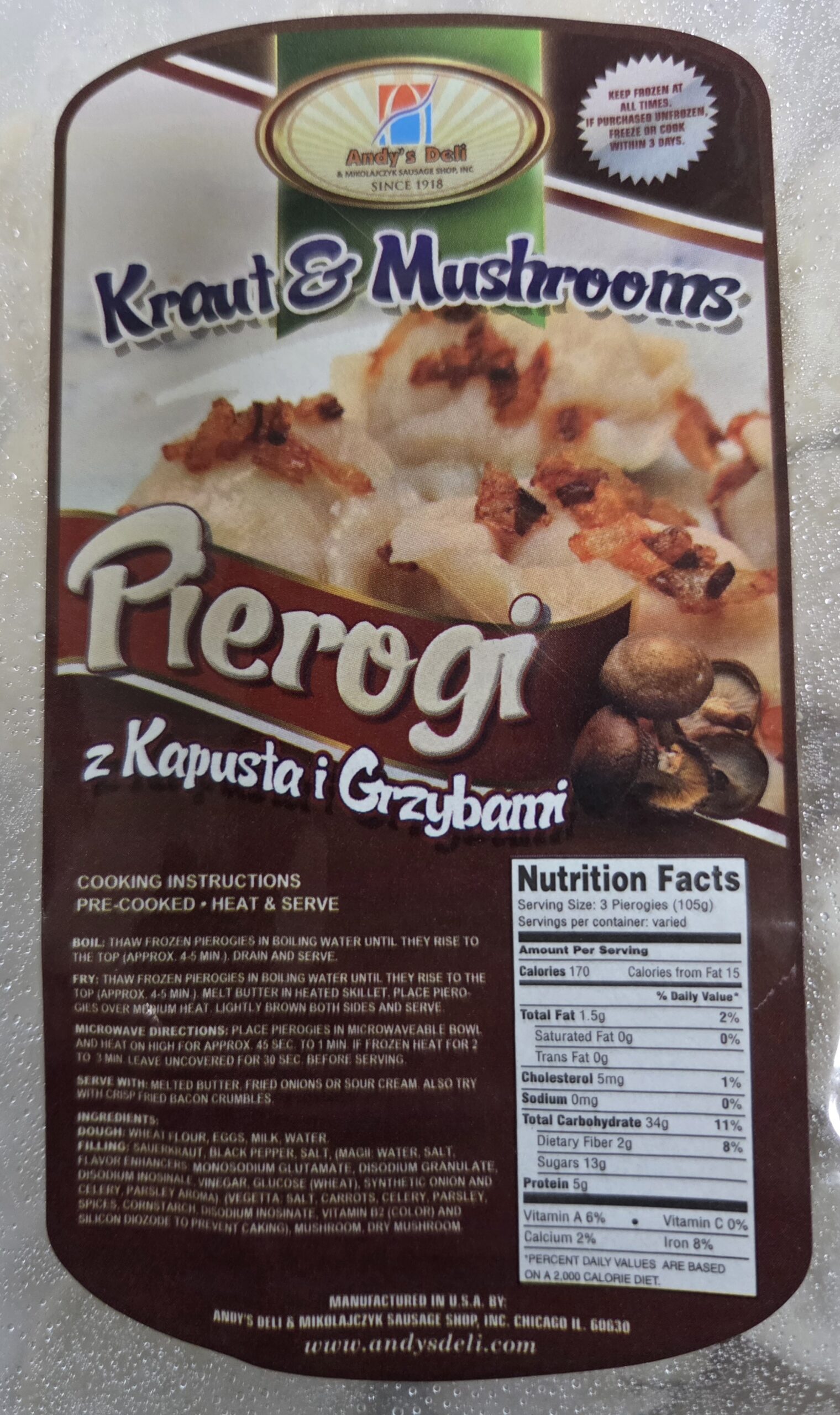 Pierogi with Kraut and Mushrooms - Pierogi z Kapusta i Grzybam