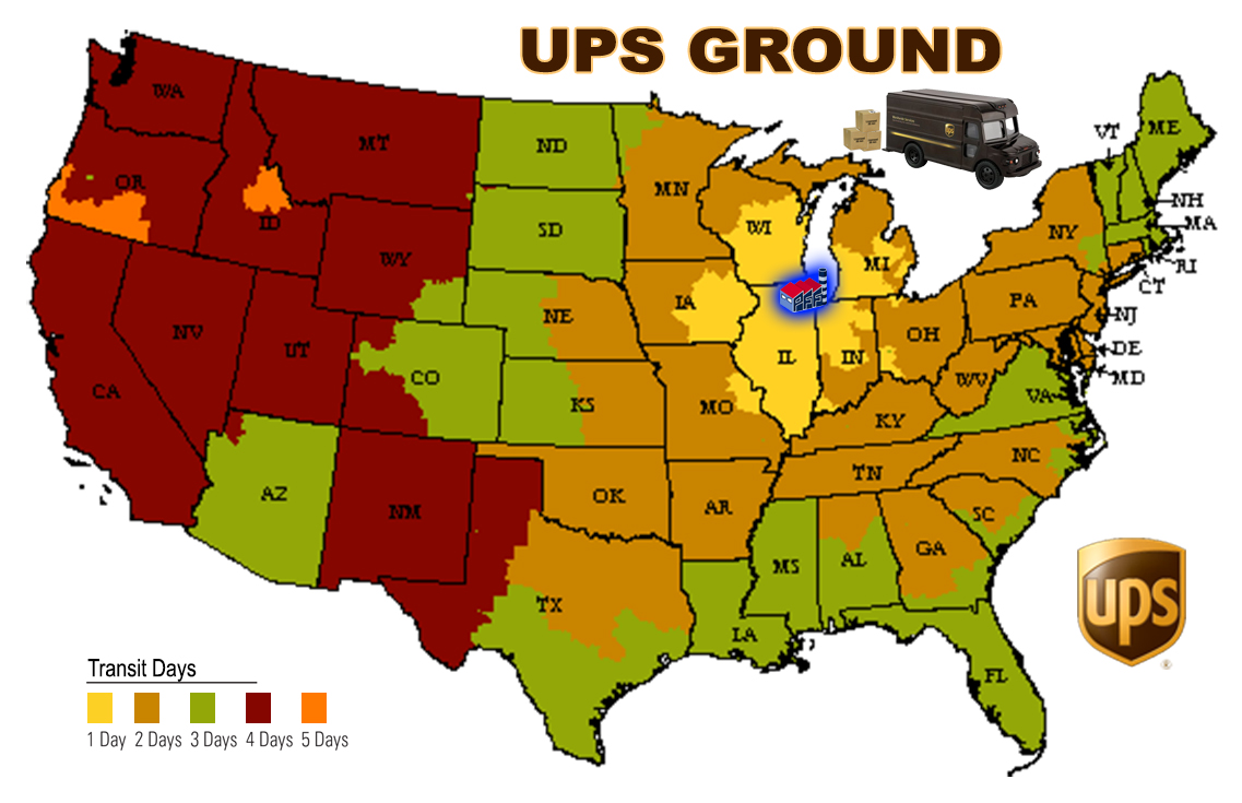 UPS Ground Routes Map